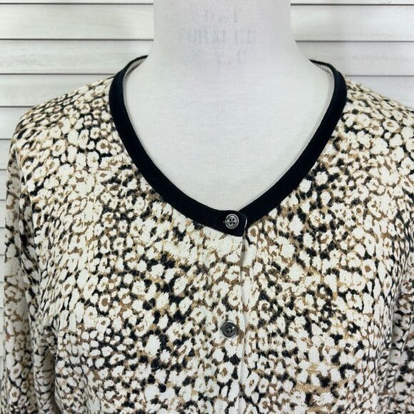 Lands' End Cardigan XL Supima Cotton V-Neck Buttoned - Picture 3 of 14